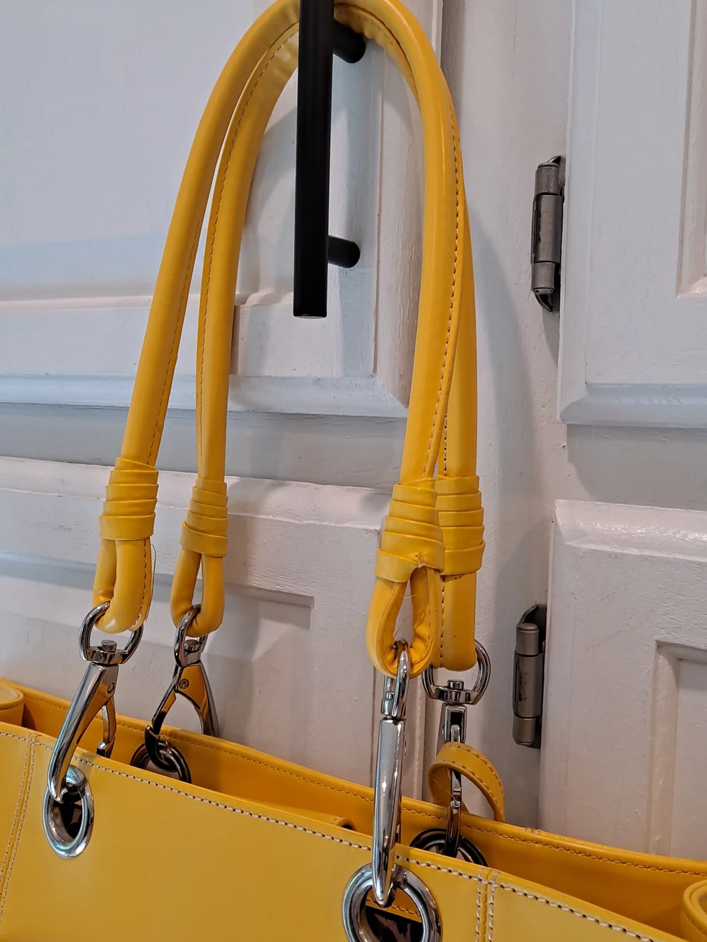 Wilsons Leather Smooth Yellow Executive Spacious Vintage Y2k Tote Shoulder Bag